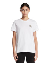 White Cotton T-Shirt with Patch | PDP | Antonia