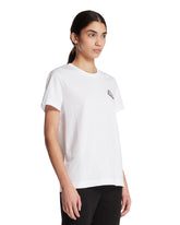 White Cotton T-Shirt with Patch | PDP | Antonia