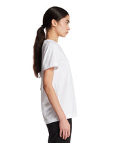 White Cotton T-Shirt with Patch | PDP | Antonia