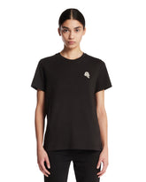 Black Cotton T-Shirt with Patch | PDP | Antonia