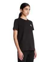 Black Cotton T-Shirt with Patch | PDP | Antonia