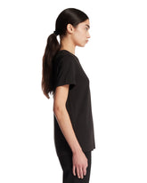 Black Cotton T-Shirt with Patch | PDP | Antonia