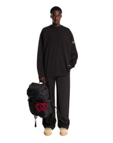 Black K2 Printed Cotton Long-Sleeved T-Shirt | PDP | Antonia