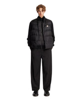 Black Wool Padded Zip Cardigan | PDP | Antonia