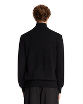 Black Wool Padded Zip Cardigan | PDP | Antonia