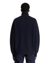 Blue Cashmere and Wool Sweater | PDP | Antonia