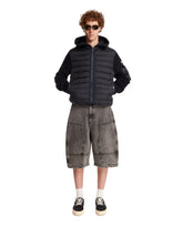 Blue Wool Padded Zip-Up Cardigan | PDP | Antonia