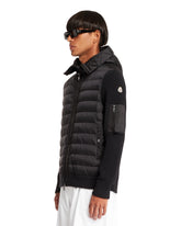 Black Hooded Padded Cardigan | PDP | Antonia
