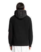 Black Hooded Padded Cardigan | PDP | Antonia
