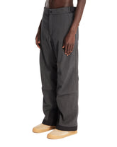 Grey Wool Twill Ski Pants | PDP | Antonia