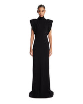 Black Draped Long Dress | PDP | Antonia