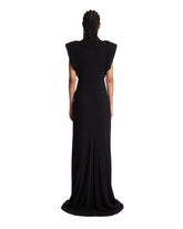 Black Draped Long Dress | PDP | Antonia