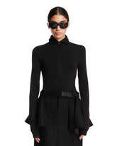 Black Wool Zip Top | PDP | Antonia