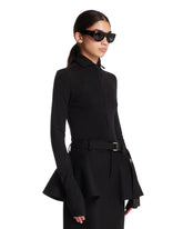 Black Wool Zip Top | PDP | Antonia