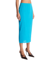 Blue Silk Midi Skirt | PDP | Antonia