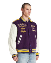 Purple Embroidered Varsity Jacket | PDP | Antonia