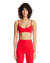 Red NikeSKIMS Rounded-Neck Bra | PDP | Antonia