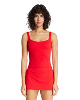 Red NikeSKIMS Square-Neck Top | PDP | Antonia