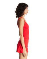 Red NikeSKIMS Square-Neck Top | PDP | Antonia