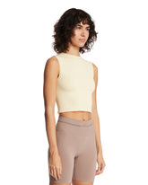 NikeSKIMS Light Yellow Ribbed Seamless Top | PDP | Antonia