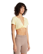 NikeSKIMS Crop Top Con Scollo A V Giallo | PDP | Antonia