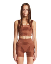 NikeSKIMS Bustier Top Marrone - PERFECT MOMENT WOMEN | PLP | Antonia