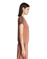 Brown NikeSKIMS V-Neck T-Shirt | PDP | Antonia
