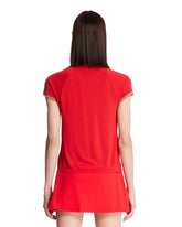 Red NikeSKIMS V-Neck T-Shirt | PDP | Antonia