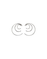 Pierced Solar Hoops Argentati | PDP | Antonia