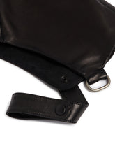 Black Leather Headpiece | PDP | Antonia