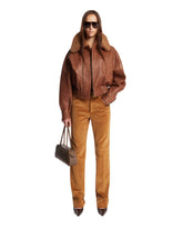 Bomber In Pelle Marrone | PDP | Antonia