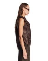 Brown Leather Side Formation Top | PDP | Antonia