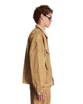 Giacca In Cotone E Pelle Beige | PDP | Antonia