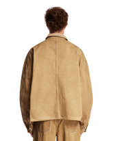 Giacca In Cotone E Pelle Beige | PDP | Antonia