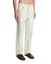 Green Metallic Jeans | PDP | Antonia