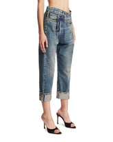 Blue High-Rise Crossover Jeans | PDP | Antonia