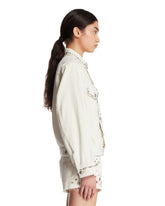 White Studded Denim Jacket | PDP | Antonia