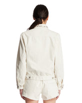 White Studded Denim Jacket | PDP | Antonia