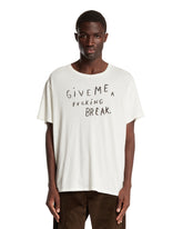 White Printed Cotton T-Shirt | PDP | Antonia