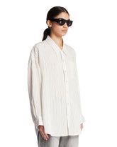 Camicia In Viscosa A Righe Bianca | PDP | Antonia