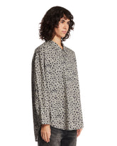Black Printed Cotton Shirt | PDP | Antonia