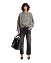Black Printed Cotton Shirt | PDP | Antonia
