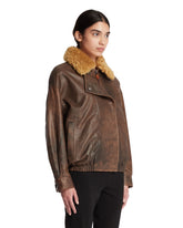 Brown Shearling Leather Jacket | PDP | Antonia