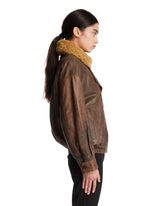 Brown Shearling Leather Jacket | PDP | Antonia