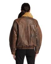 Brown Shearling Leather Jacket | PDP | Antonia