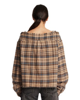 Camicia A Quadri Beige | PDP | Antonia