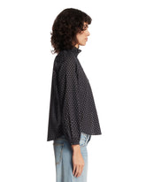 Black Polka Dot Cotton Shirt | PDP | Antonia