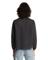 Black Polka Dot Cotton Shirt | PDP | Antonia