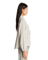 Camicia A Righe Con Volant Bianca | PDP | Antonia