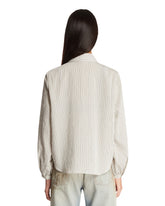 Camicia A Righe Con Volant Bianca | PDP | Antonia